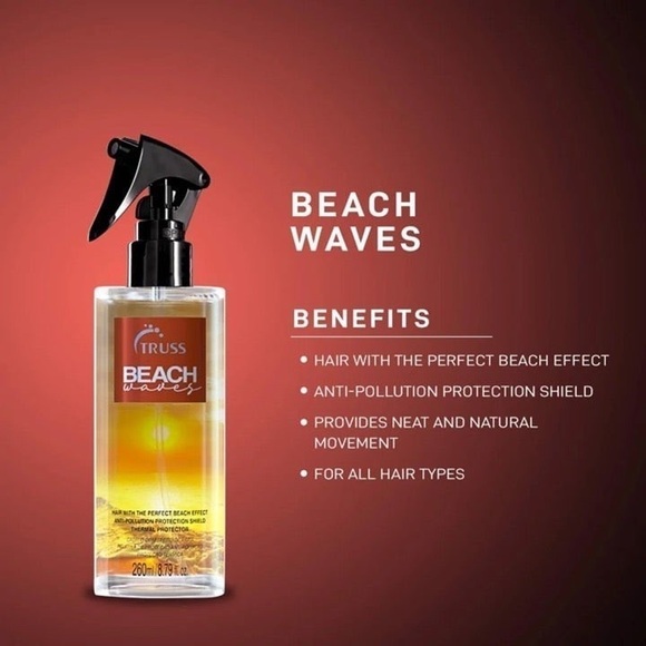 BUNDLE TRUSS Beach Waves Hair Styling Spray + Brush Keratin Leave-In Treatment - Picture 8 of 16